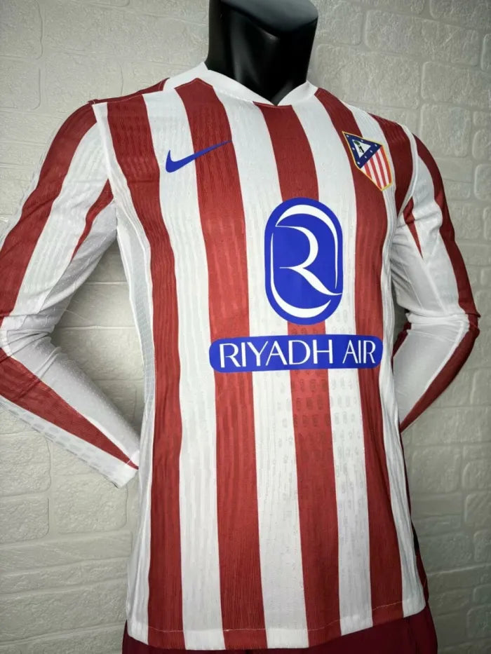 Atletico Madrid Home Player Long Sleeve Jersey 25/26