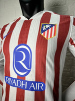 Atletico Madrid Home Player Long Sleeve Jersey 25/26